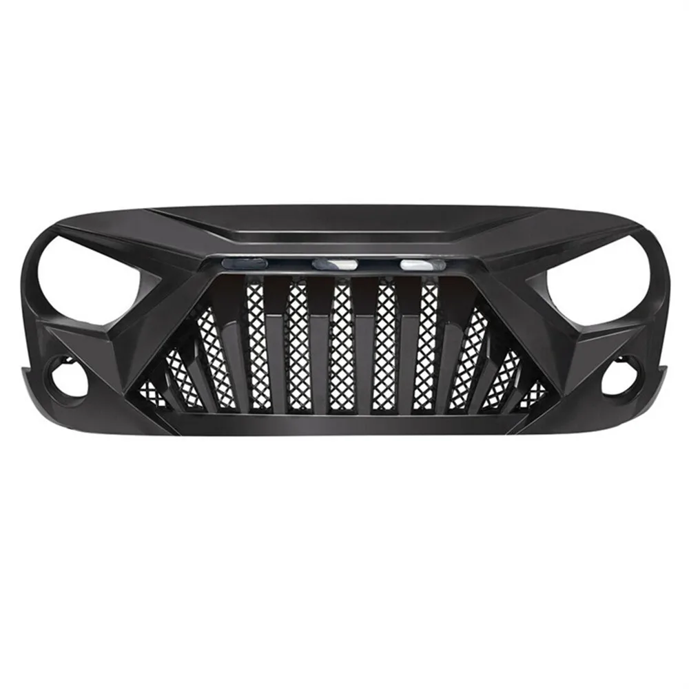 Auto Front Grill Guard For Jeep Wrangler Jk Accessories 2007-2017 4x4 Offroad Grille With Led Light Car Exterior Parts