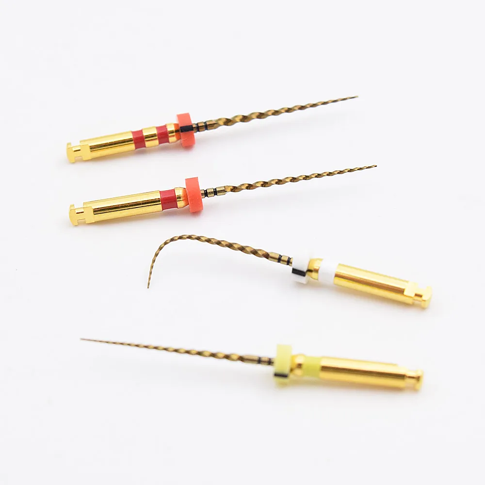 Dental 04 06 Taper Root Canal Treatment Rotary Heat Activated Golden Files Dentist Tools Endodontic Files