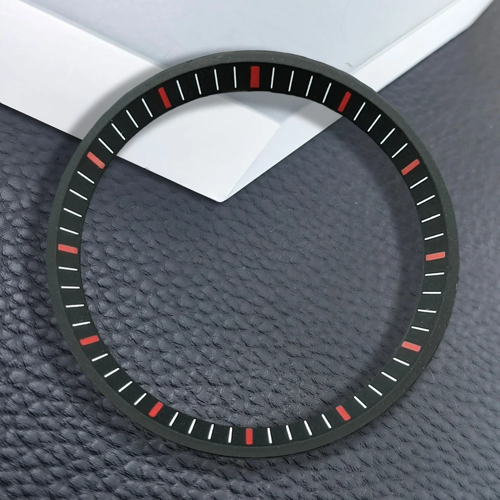 32.3mm * 27.5mm watch chapter ring SRPE case with replaced with white/black hard plastic inner ring suitable for NH35/NH36 case view 3