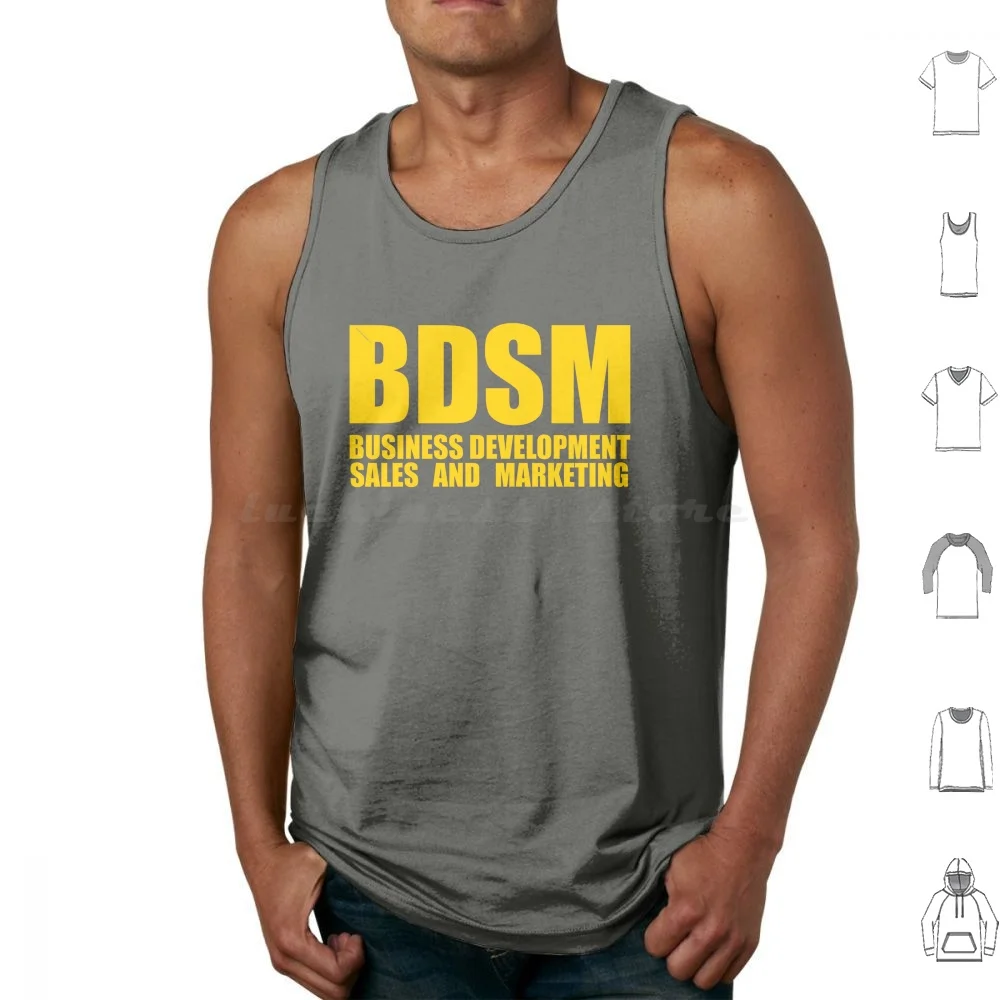 Bdsm Business Development Sales & Marketing Manager Funny Quote Tank Tops Print Cotton Bdsm Bdsm Business Development