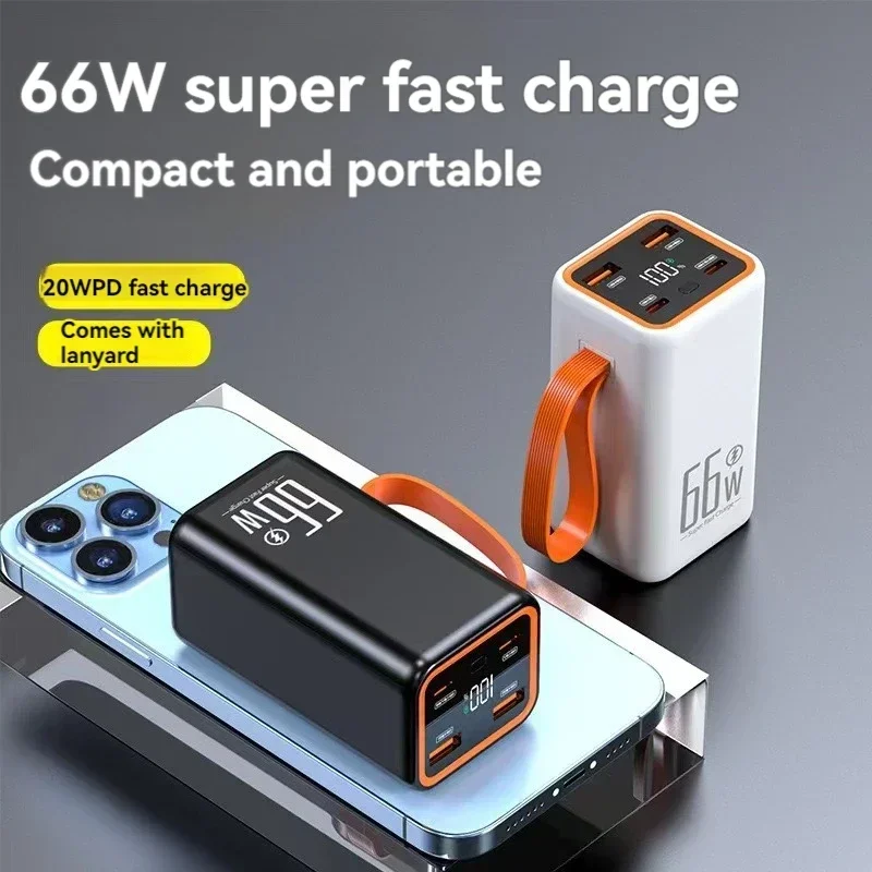 20W Bidirectional Fast Charging Mini Power Bank 20000mAh 66W Compact and Suitable for Apple and Android Mobile Power Supply