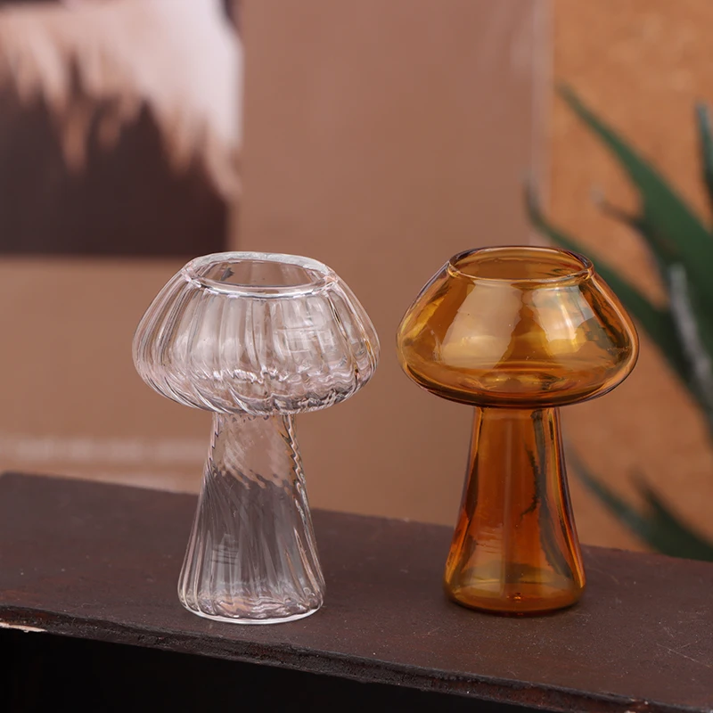 1:12 Dollhouse Miniature Vase Luxury clear crystal glass vase Tabletop Hydroponic Flower Vase Model Dollhouse Decor Accessories