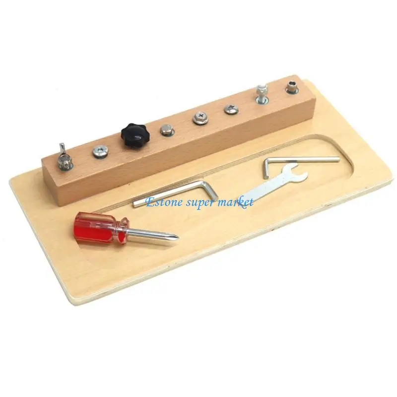 

090B Busy-Board Accessories Screwing Puzzle Assemble Busy-Board Toy Sensory Kids Screw Nut Sensory Board