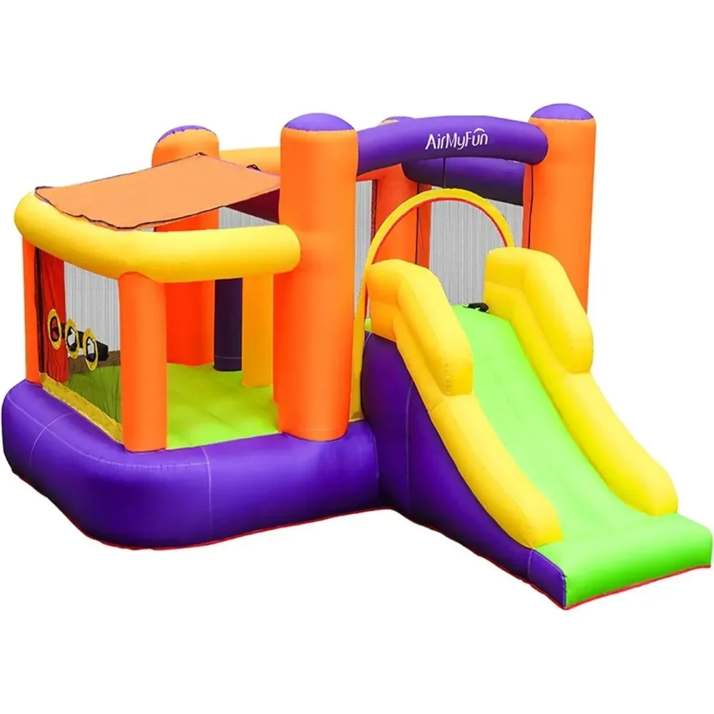 

Bounce House with Blower, Inflatable House for Kids with Toddler Slide, Castle&Jumping, Ball Pit, Basketball Hoop&Target Balls