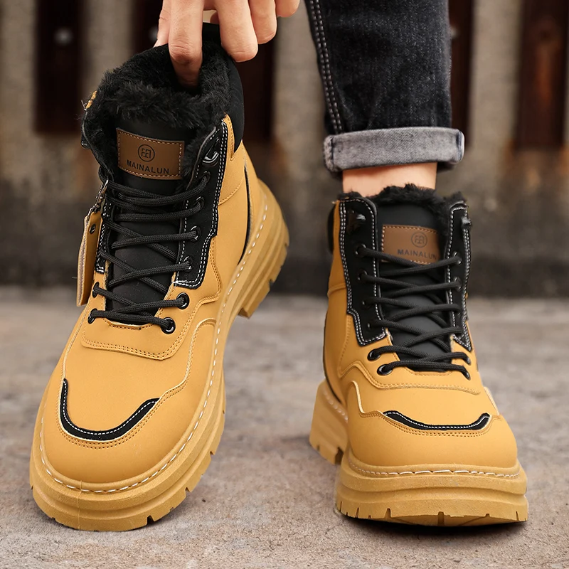 Herren-Schneestiefel, Geeignet für Winterkleidung, Herrenschuhe, Wadenhoch, Komfortables Innenfutter, Stilvolles Obermaterial, Hervorragende Wärme und Tragekomfort – Detail 4