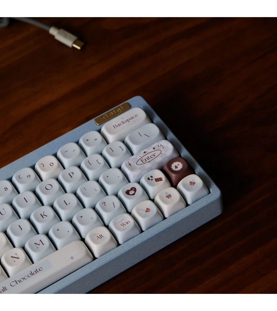 Sublimation mechanical keyboard cap wooting sea salt chocolate keycaps PBTXOA highly personalized