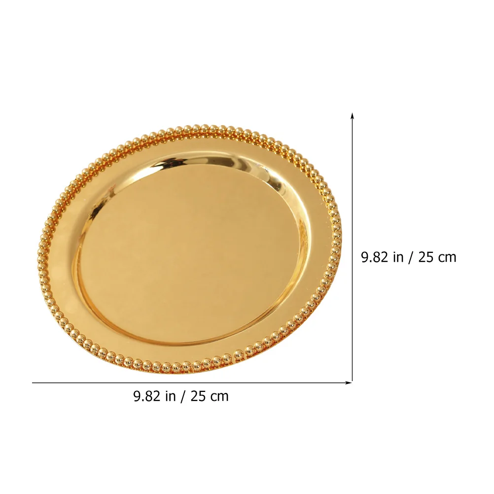 

Iron Art Fruit Plate Wedding Tray Home Party Snack Portable Dish Dessert Reusable Beaded Style Practical Household