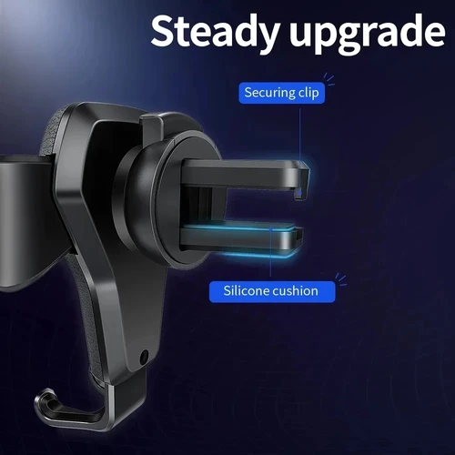 Imagen 2 del producto Soporte Universal para teléfono móvil por gravedad, Clip para salida de aire de coche, soporte para teléfono móvil, soporte para iPhone y Samsung