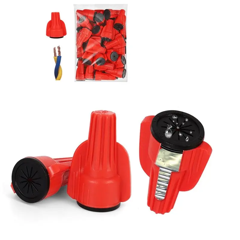 

ABGH-водонепроницаемые проволочные соединители 18-10AWG, 50 шт. проволочные гайки для ландшафтного освещения и подключения электрической проводки