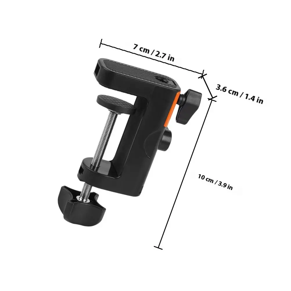 Desk Clamp Microphone Suspension Boom Iron Clip Sturdy Adjustable Table Mount Holder for Home Office Studio Desk Lamp Clamp