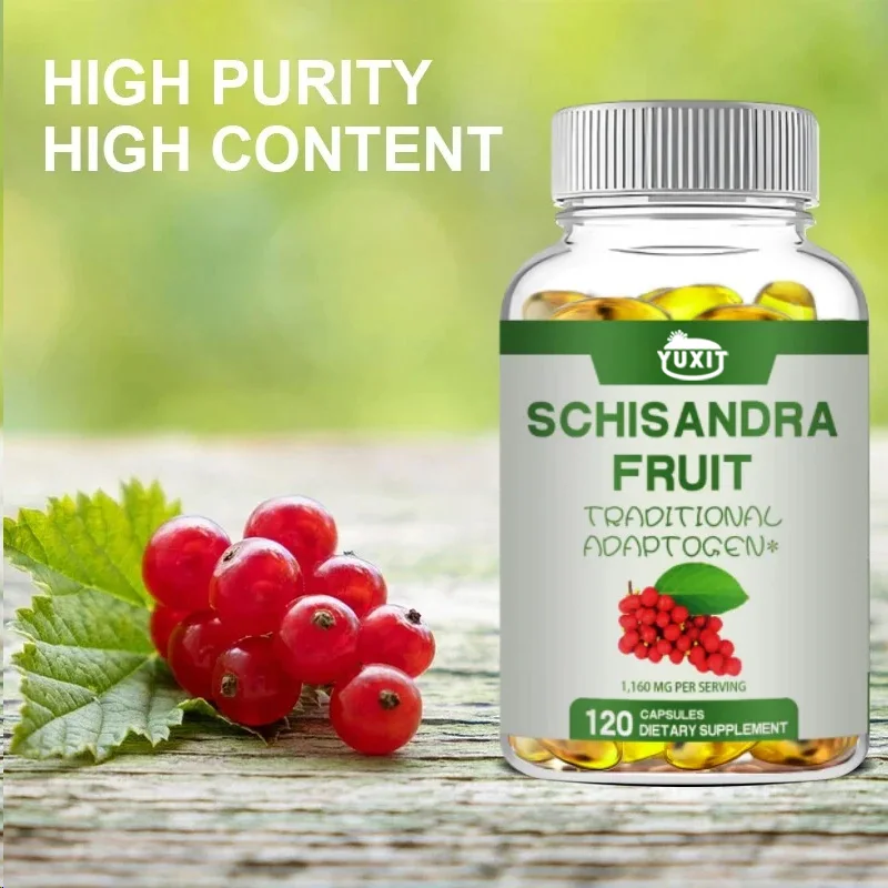 Traditional Schisandra fruit capsules - help relieve fatigue, promote cardiovascular health, and improve human immunity. Non-GMO