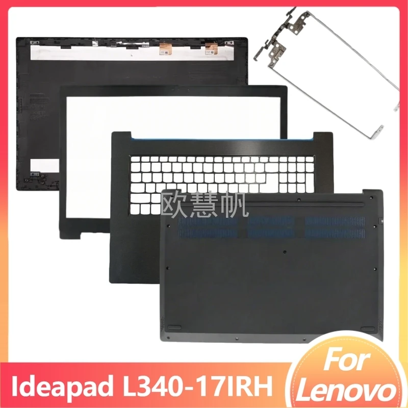 M New Original for Lenovo Ideapad L340-17IRH Gaming LCD Back Cover Front Bezel Palmrest Upper Cover Bottom Case(Blue Logo)