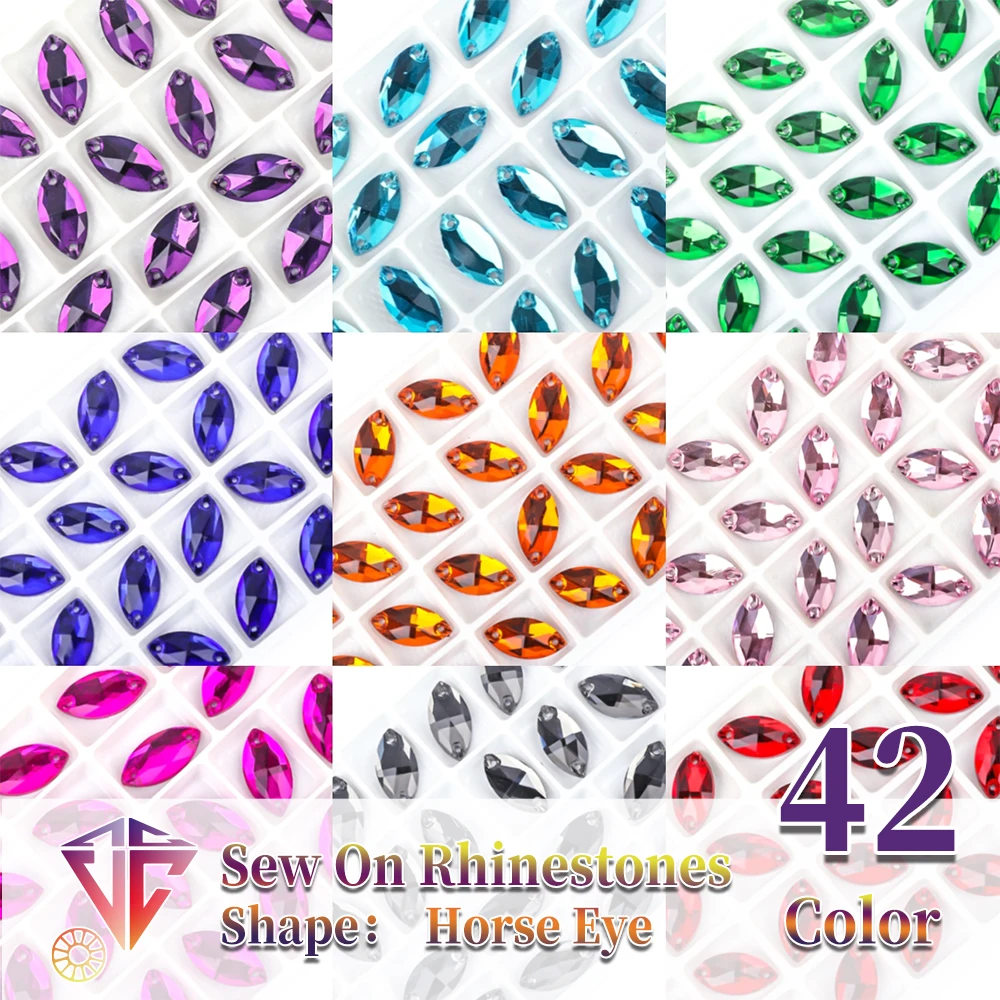 Sew On Rhinestone For Clothing All Size Leaf Shape Flatback Crystal Rhinestone Wedding Dress Shoe Bag All Used Decoration DIY