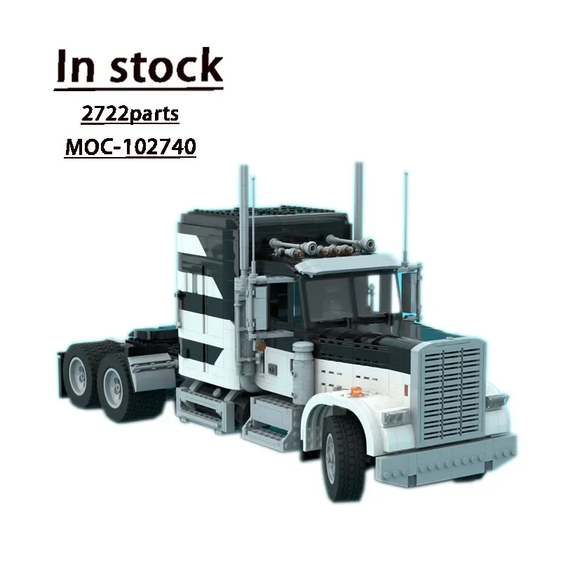 MOC-102740 Klasyczny, ikoniczny model ciężarówki z płaskim bagażnikiem, model do składania z klocków, 2722 elementy, zabawka dla chłopców, prezent urodzinowy dla dzieci