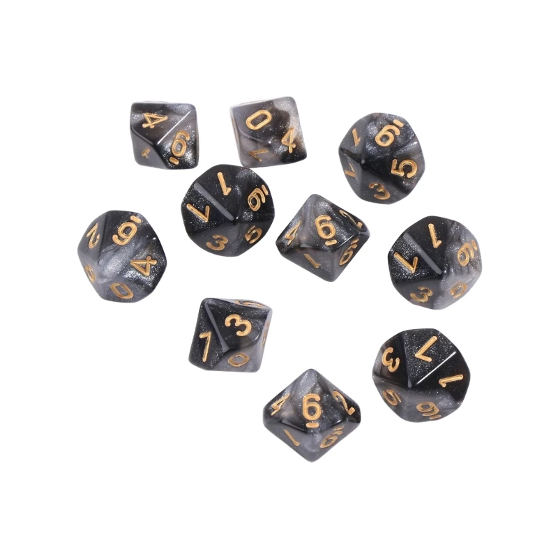 D10 Dices RPG  Board Game Props Tabletop Game Supplies Double Colors