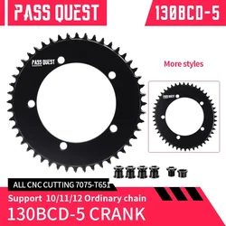 PASS QUEST 130BCD Five Claws AERO Road Bike Narrow Wide Chainring