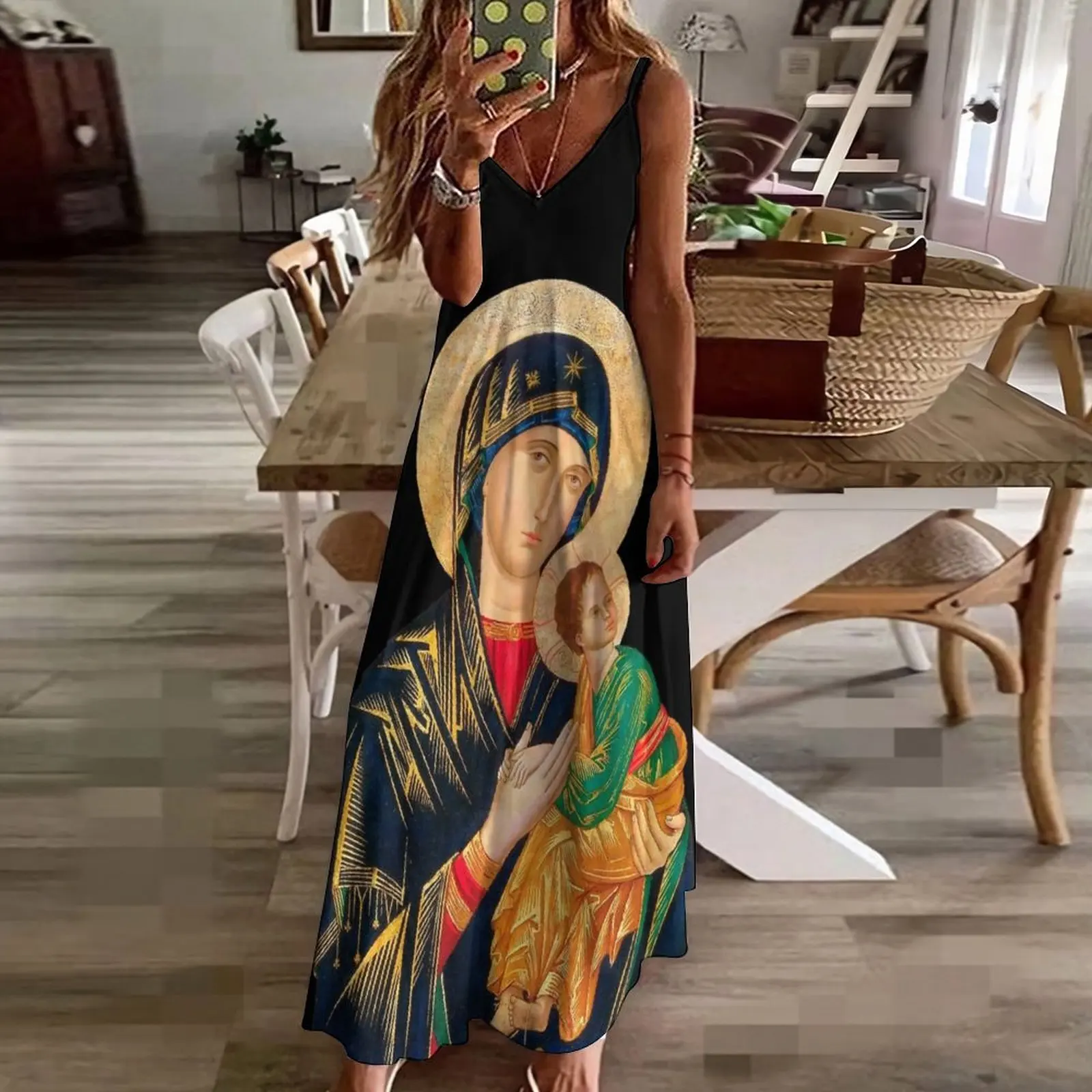 Our Lady of Perpetual Help (transparent background design) Sleeveless Dress elegant dresses for women evening dresses women