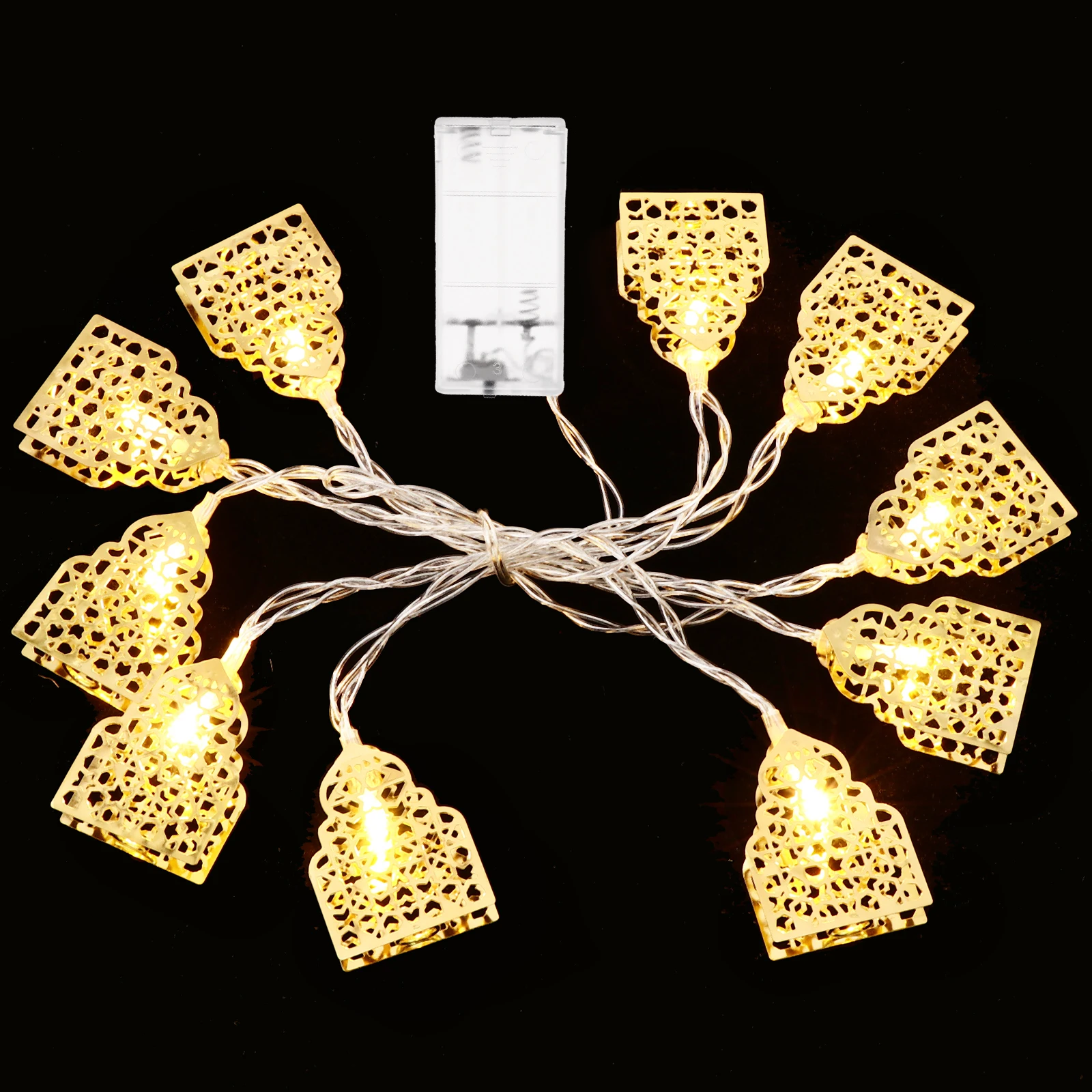 

Eid String LED Fairy Lights Wrought Iron 3M 50LEDs Eid Party Supplies Home Garden Party Decoration Holiday Supplies