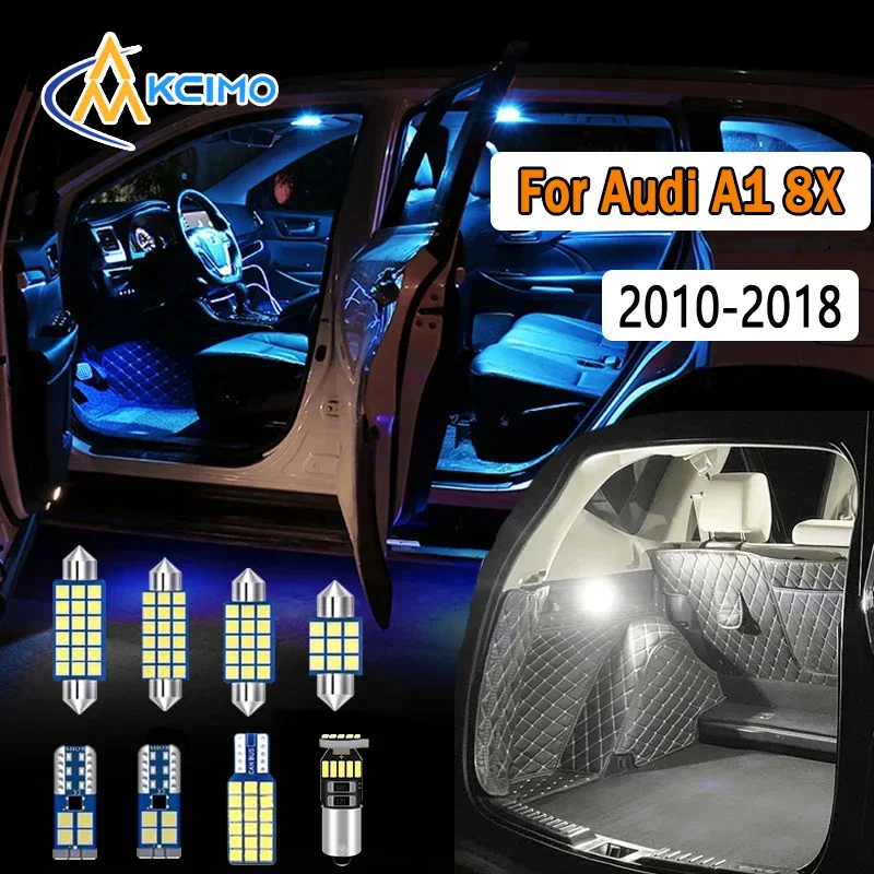 

LED Interior Light Kit For Audi A1 8X 2010-2018 Super Bright Dome Map Door Lights Easy Install Bulbs Set