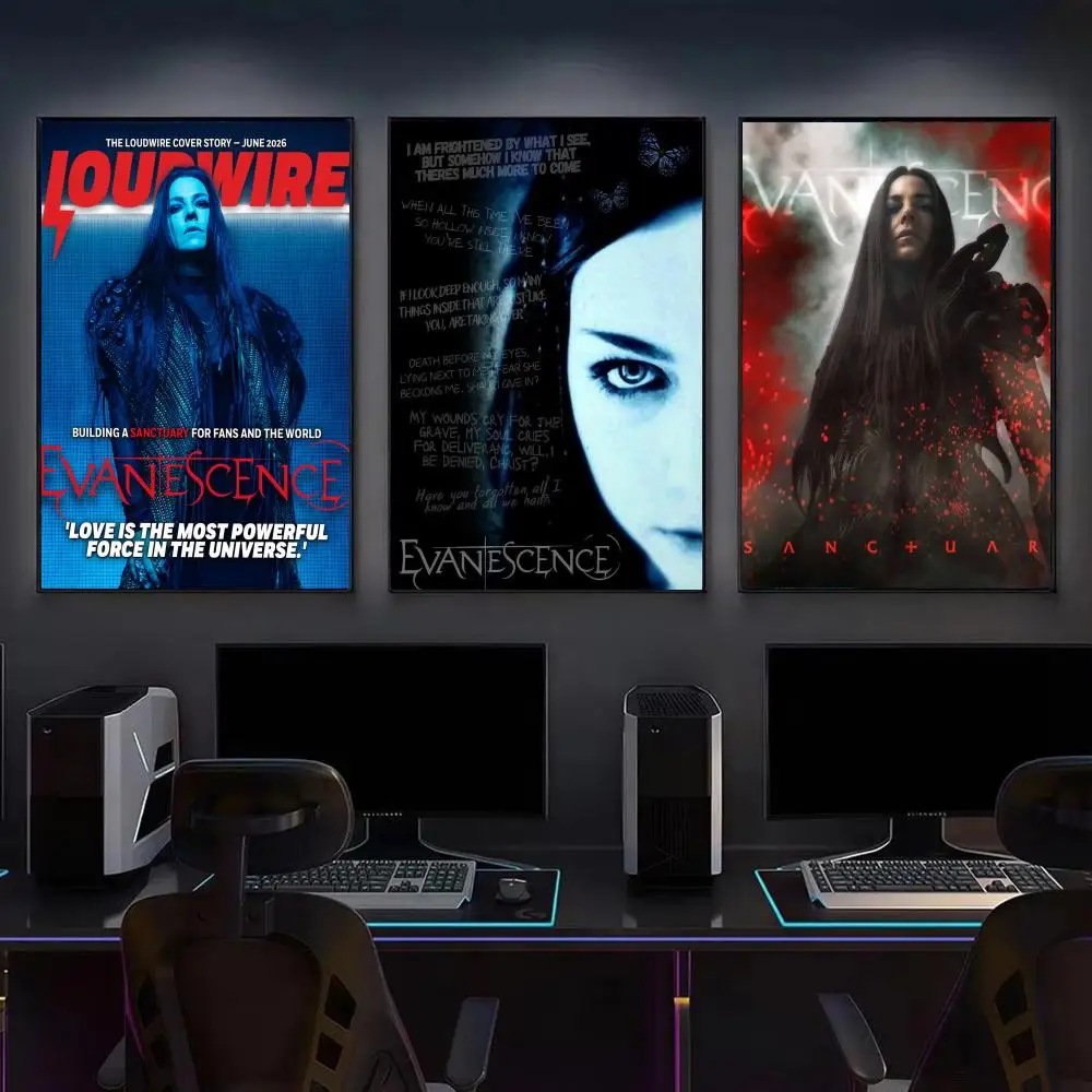 Classic Band E-Evanescence Poster Modern Aesthetic Gaming Room Decor Canvas Wall Art Poster Cool Room Stuff