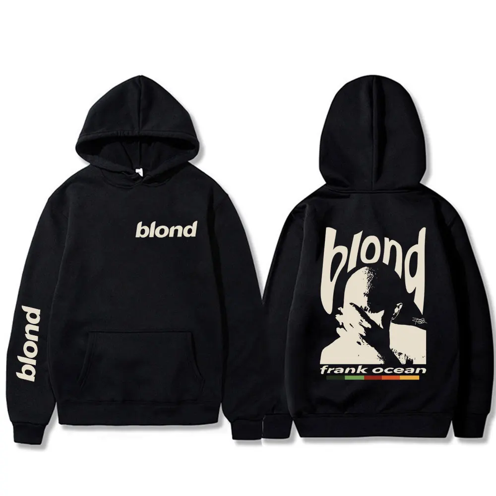 Rapper Frank Retro Graphic Hoodies Blond Hip Hop Music Album R&B Y2k Sweatshirt Men Women Fashion Oversized Pullover Streetwear