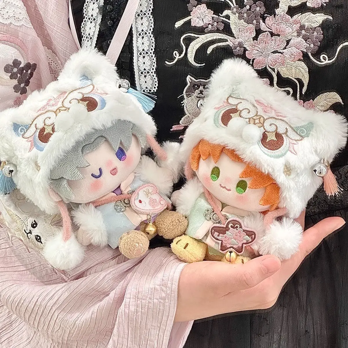 10 cm chinesischer Stil Puppenkleidung Neujahr Grußkleidung Plüschpuppe Cosplay Dress-up Kleidung süße Puppe ‎ Accessoires Weihnachtsgeschenke