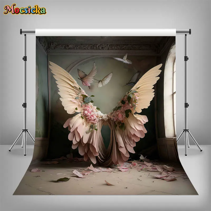 Mocsicka Photography Background Angel Wings Adult Kids Birthday Party Maternity Art Portrait Decor Photo Backdrop Studio