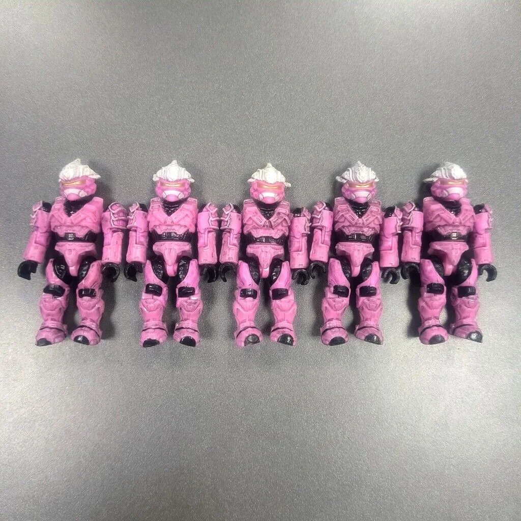 5Pcs Mega Construx Pink Hayabusa Figure Hornet VintageBloks Magnum Pistol