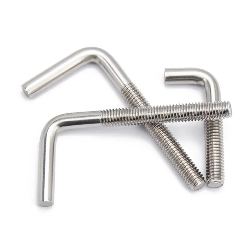 Tornillo de perno de anclaje de ángulo recto en forma de L M4 M5 M6 M8 M10 M12 304 tornillo de ángulo recto de acero inoxidable perno de anclaje en forma de 7