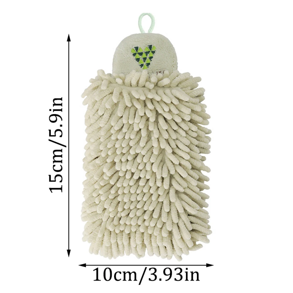 1 piece Chenille hand towel, creative cartoon embroidery design, absorbent quick drying soft towel, for bathroom, kitchen