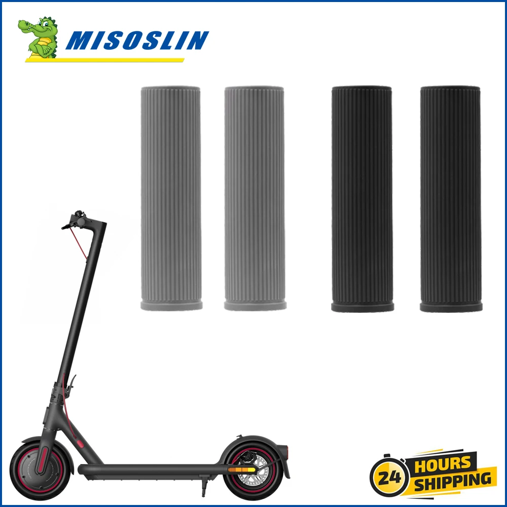 1 Pair Handlebar Grip for Xiaomi 4 /4 Pro Electric Scooter Protective Rubber Anti-Slip Silicone Handle Sleeve Cover Accessories