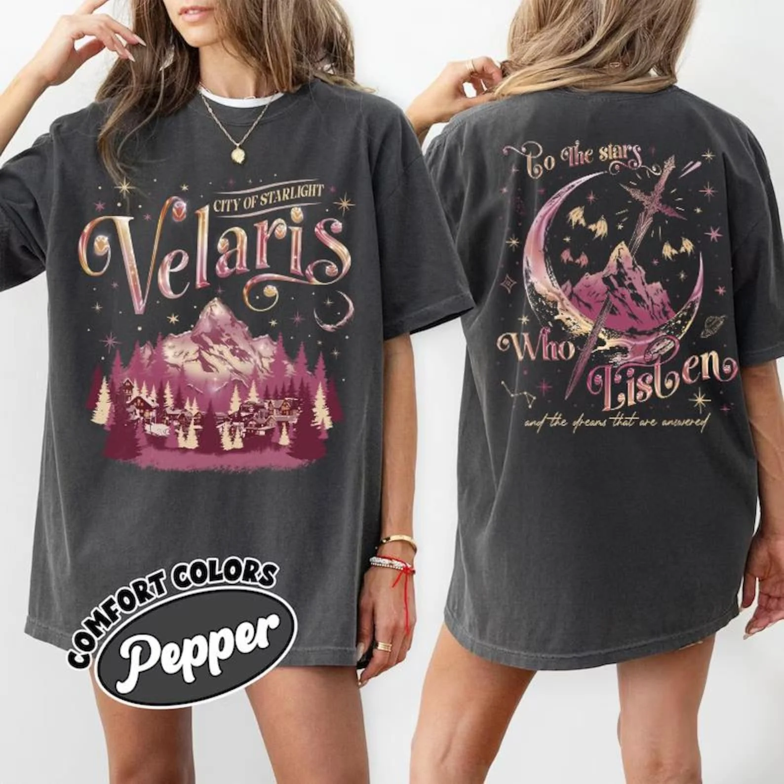 ACOTAR Two-sided Velaris Shirtcotton, City Of Starlight SJM Tshirt, The Night Court Shirts, Book Lover Apparel