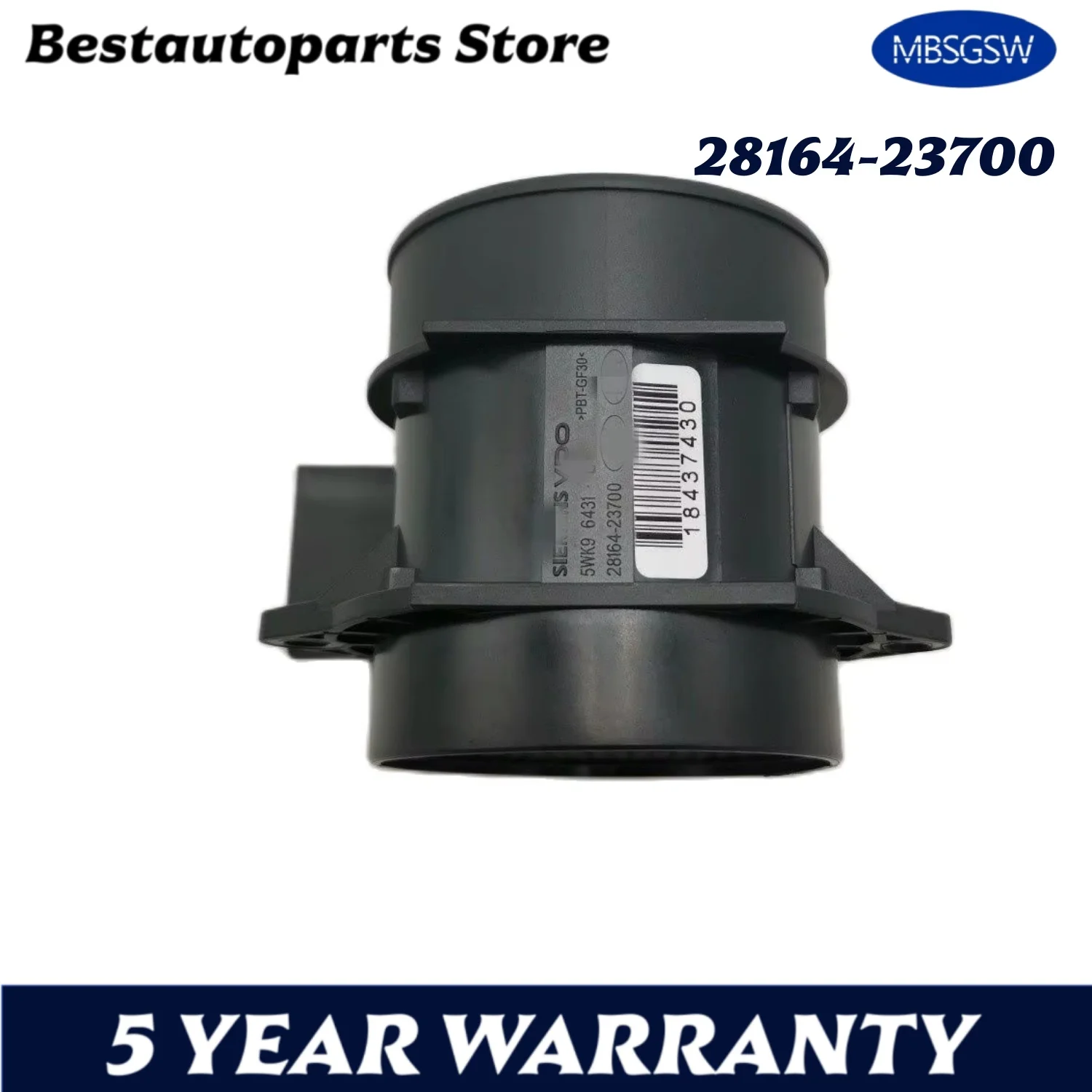 Sensor de flujo de aire masivo MAF para HYUNDAI COUPE ACCENT ELANTRA LANTRA TUCSON TIBURON KIA RIO SPORTAGE 2,0 28164-23700 5WK96431