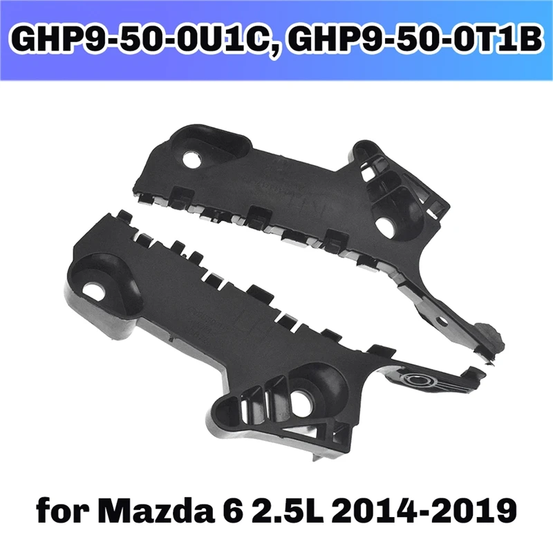 

2PCS Right & Left Front Bumper Retainer Brackets Brace Support For Mazda 6 2.5L 2014-2019 GHP9-50-0U1C, GHP9-50-0T1B
