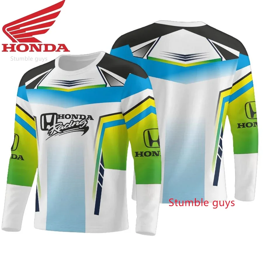 

Honda Men Long Sleeve T-Shirt Spring Autumn Casual Women Clothes Motorcycle Casual Women Clothes Tee​