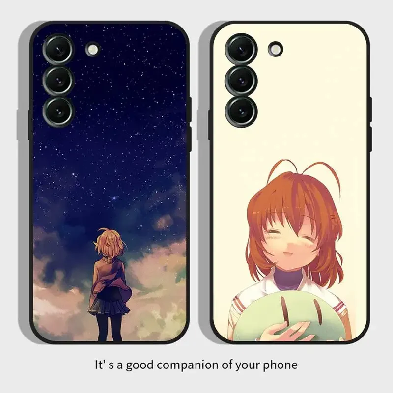 Clannad Phone Case For Samsung Galaxy S 23 22 21 20 10 e 9 8 7 6 5G plus edge ultra lite Black Soft Silicone Cover