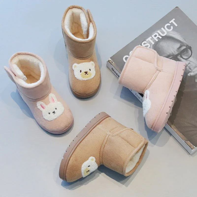 Cartoon Snow Boot Fashion Cute Girls Boot High Top Warm Child Shoes Comfort Simple Cotton Boot Daily Anti Slip Classic Boy Shoe