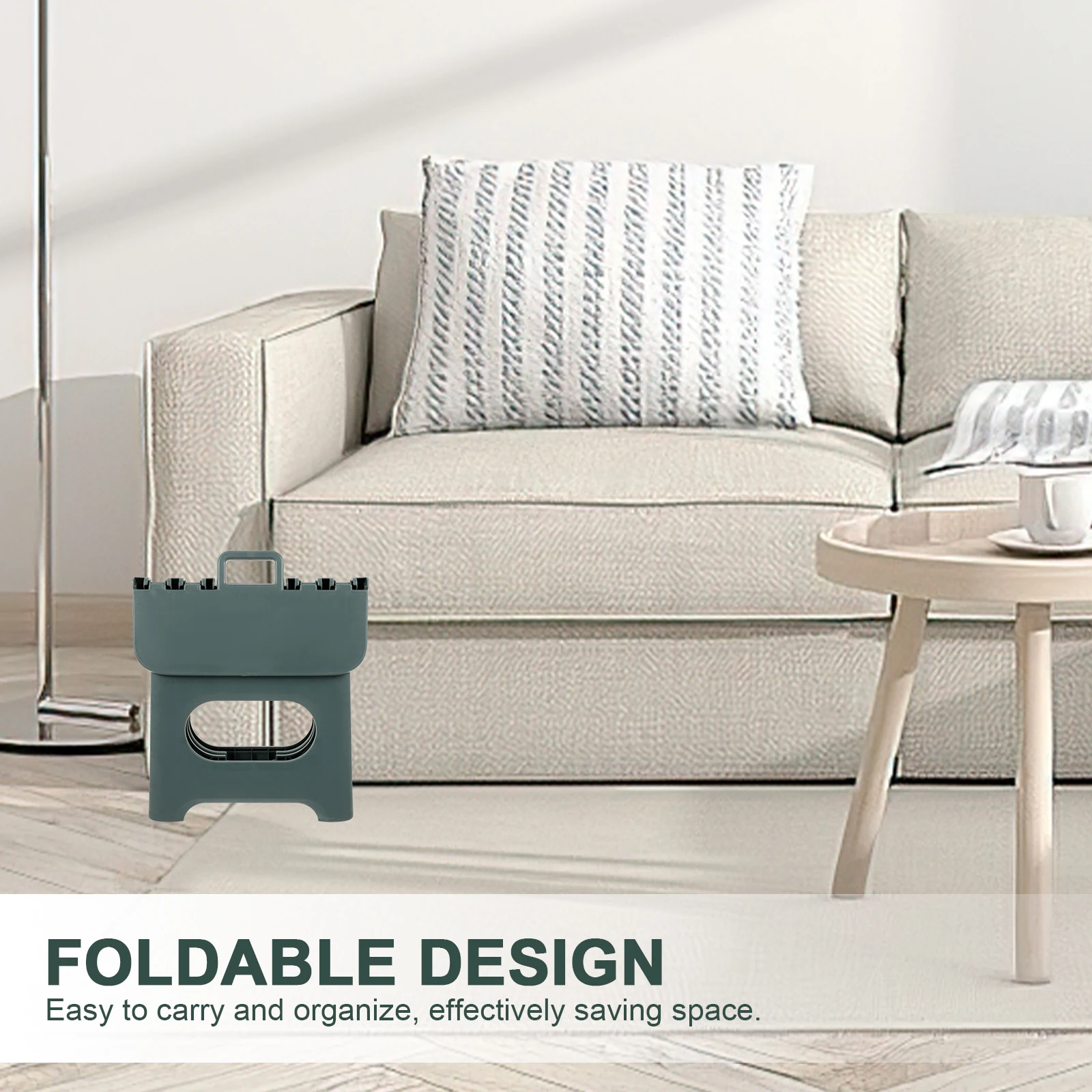 

1pc Portable Foldable Stool Lightweight Pp Material Space-Saving Home Travel Foldable Seat Green Bathroom Camping Stool