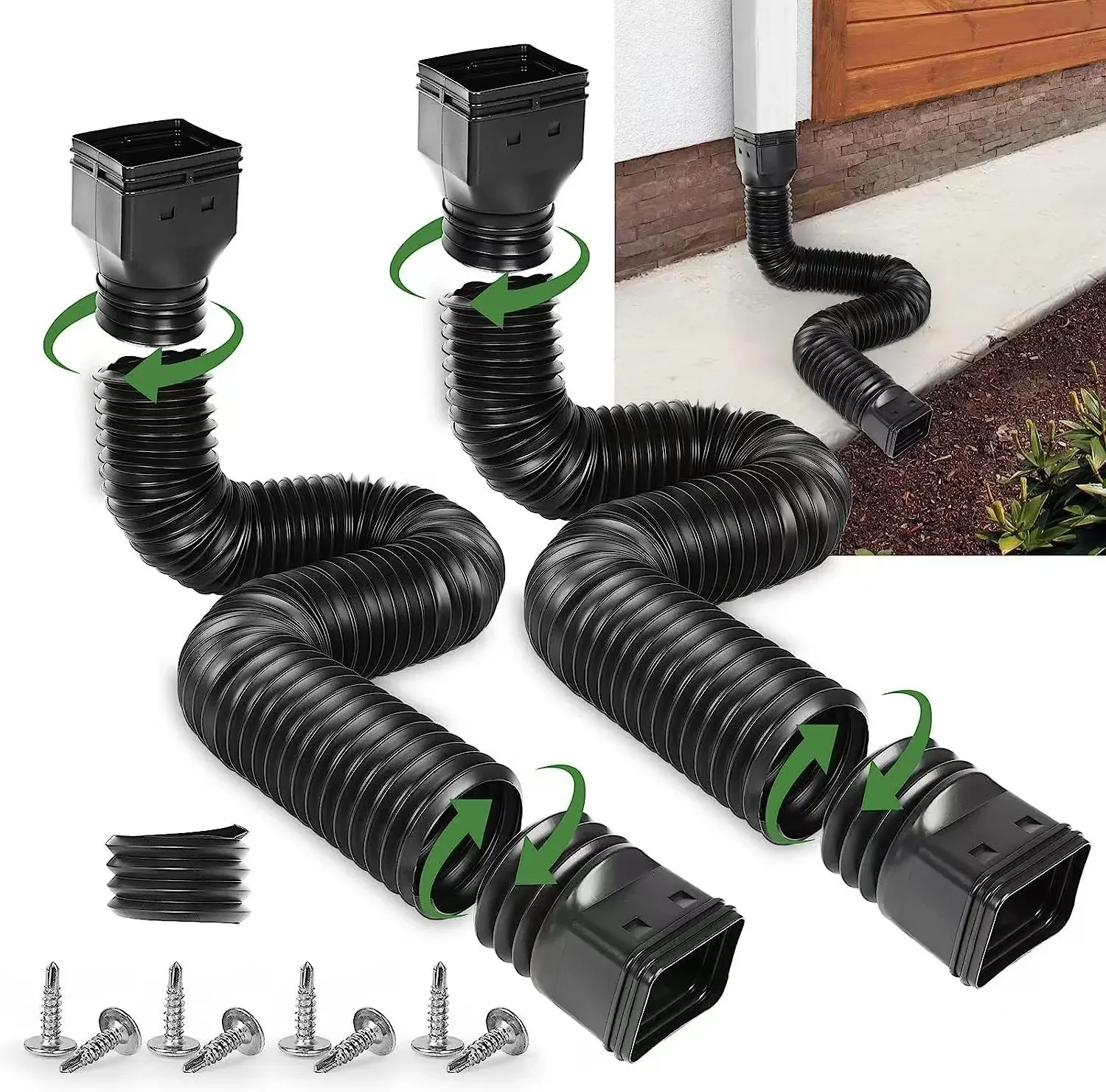 Утолщенная телескопическая уличная дренажная труба для дождевой воды, пластиковая удлинительная труба и дренажная труба для орошения сада