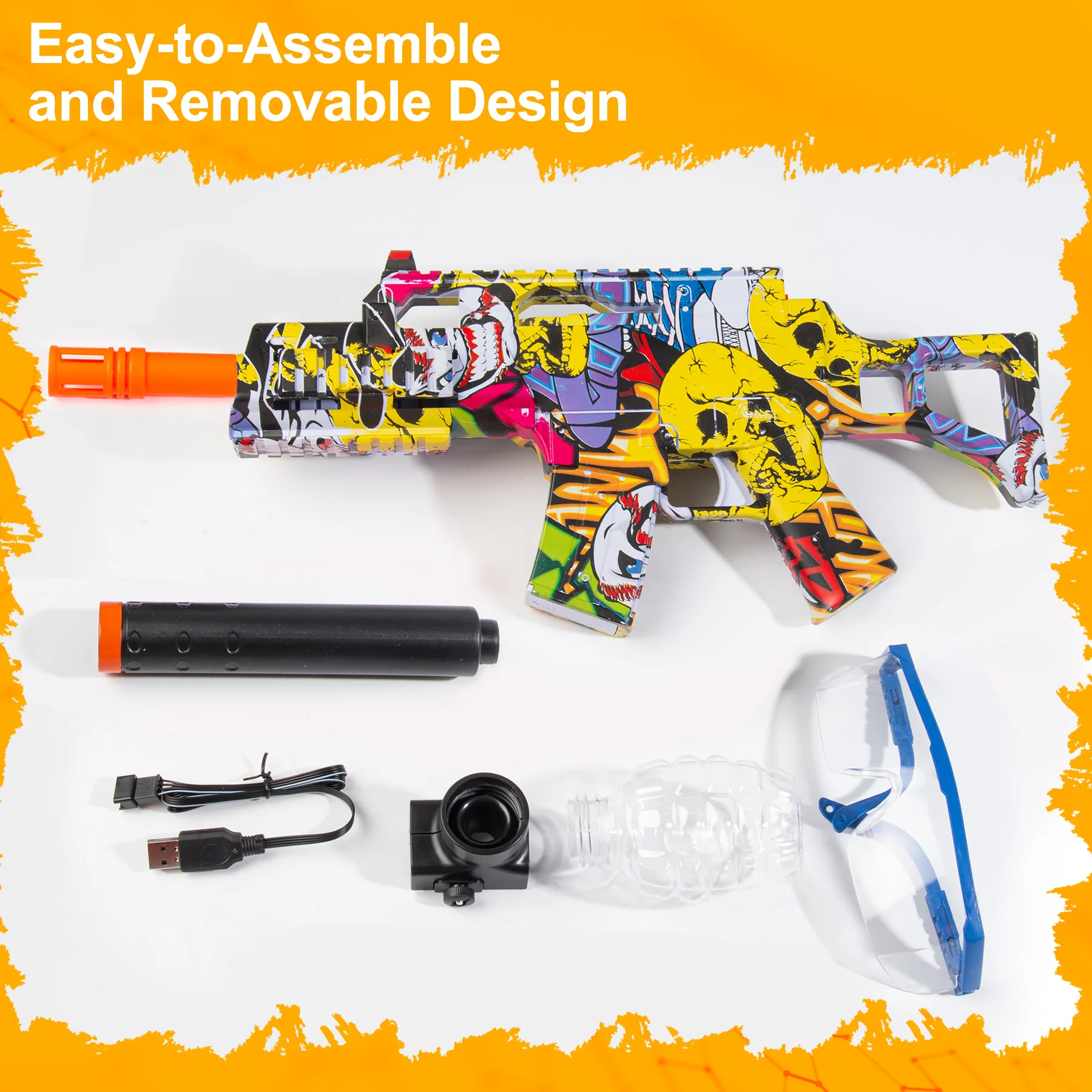 2025年新型G36電動ブラスターおもちゃ銃 - 高精度射撃 - パーティーゲーム - ハロウィン、感謝祭、クリスマスギフト（弾丸なし）