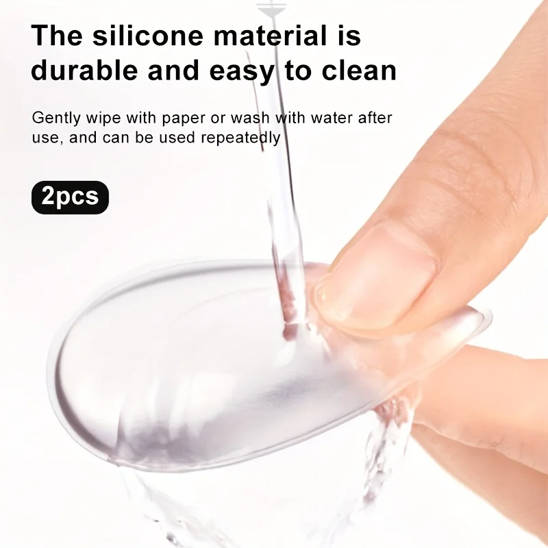 2 szt. Silikonowa gąbka do makijażu w kształcie łezki - przezroczysta, silikonowa puszka do makijażu - bez oboju, naturalny lateks, wielokrotnego użytku, przybory kosmetyczne