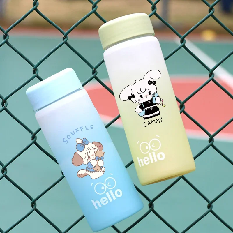 650ML Mikko Cartoon Gradient Plastic Water Cup Portable Leak Proof Water Bottle Student Outdoor Large Capacity Water Bottle