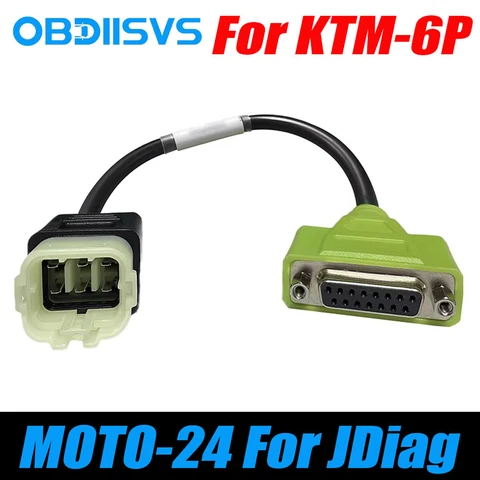 Диагностический адаптер для мотоциклов 3pin/4pin/6pin для JDiag M100, подходит для Kawasaki, Suzuki, Yamaha, KTM, кабель для проверки EFI.
