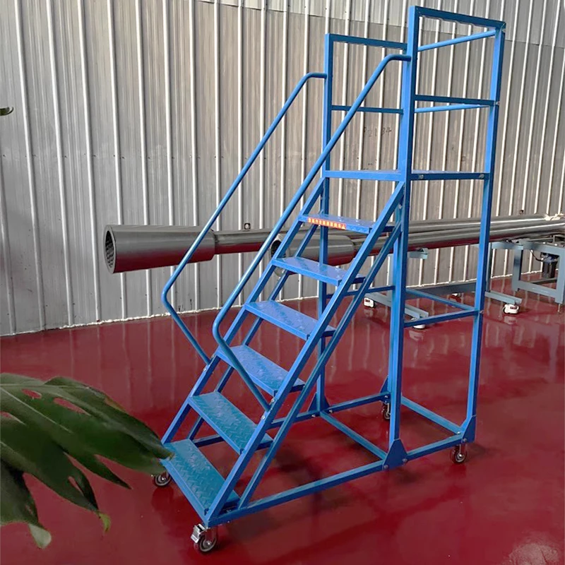 Detachable Mobile Step Ladder Muted Climbing Platform for Warehouse Supermarket Use