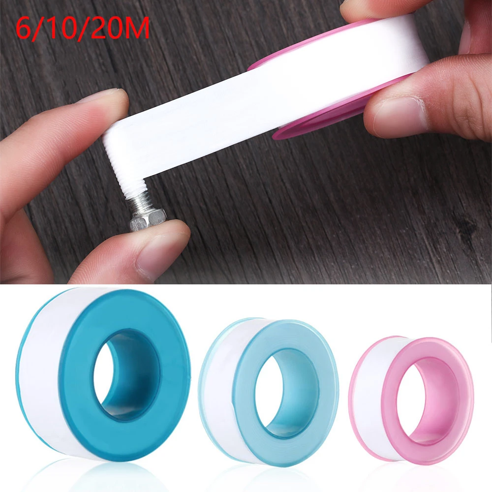 5 Rolls/Pack PTFE Plumbing Thread Seal Tape Oil-Free Leakproof Sewer Plug Water Pipe Faucet Repair Tool Adhesives Sealants