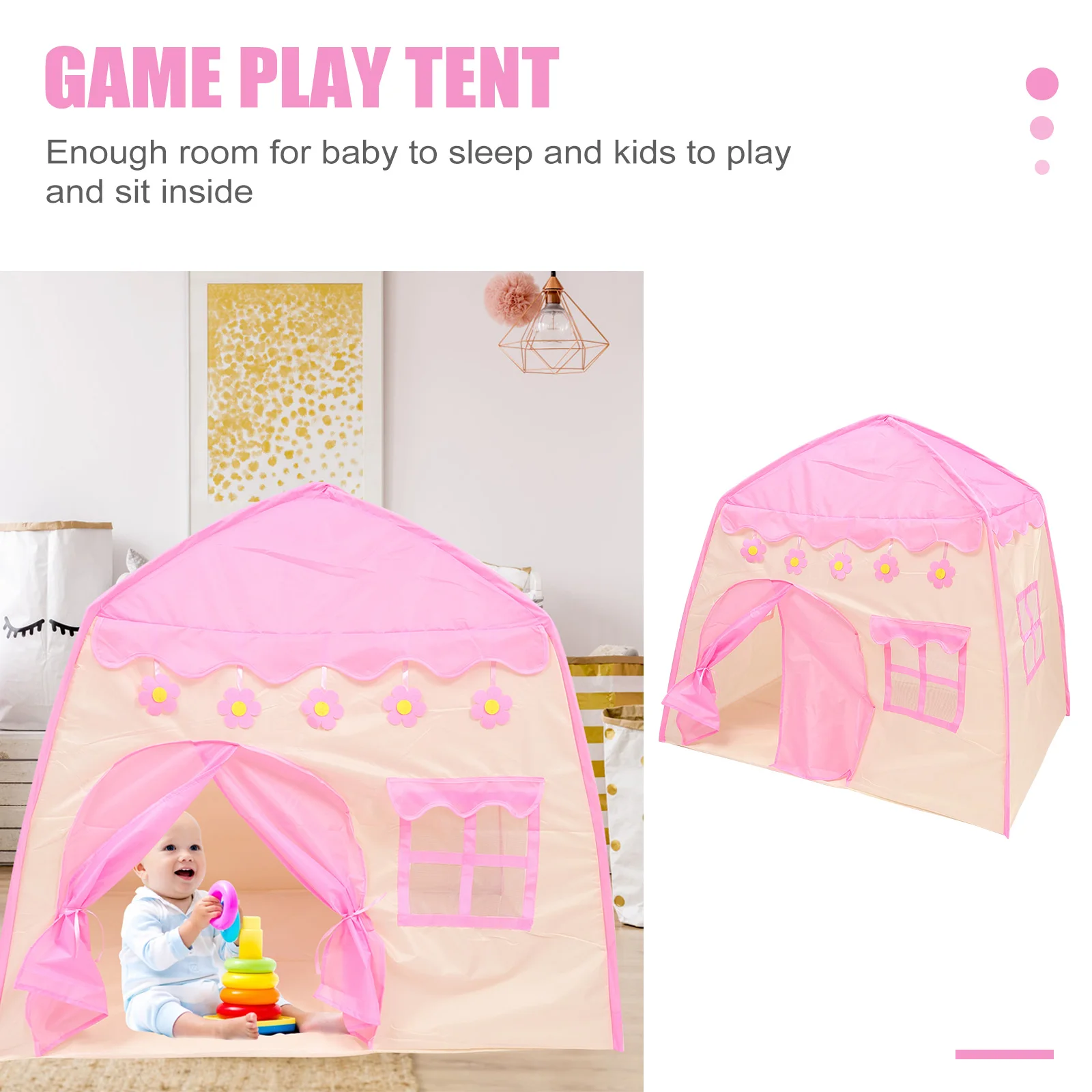 

Small Kids Playhouse Hdpe Princess for Girls Indoor Tents with Toddler