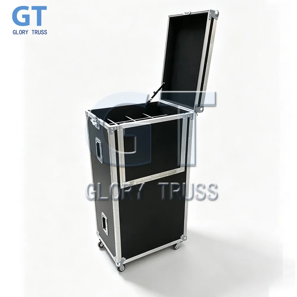Custom Aluminum Flight Case for 12Pcs Microphone Mic & Mic Stands Heavy Duty Stage Equipment Transport Road Case