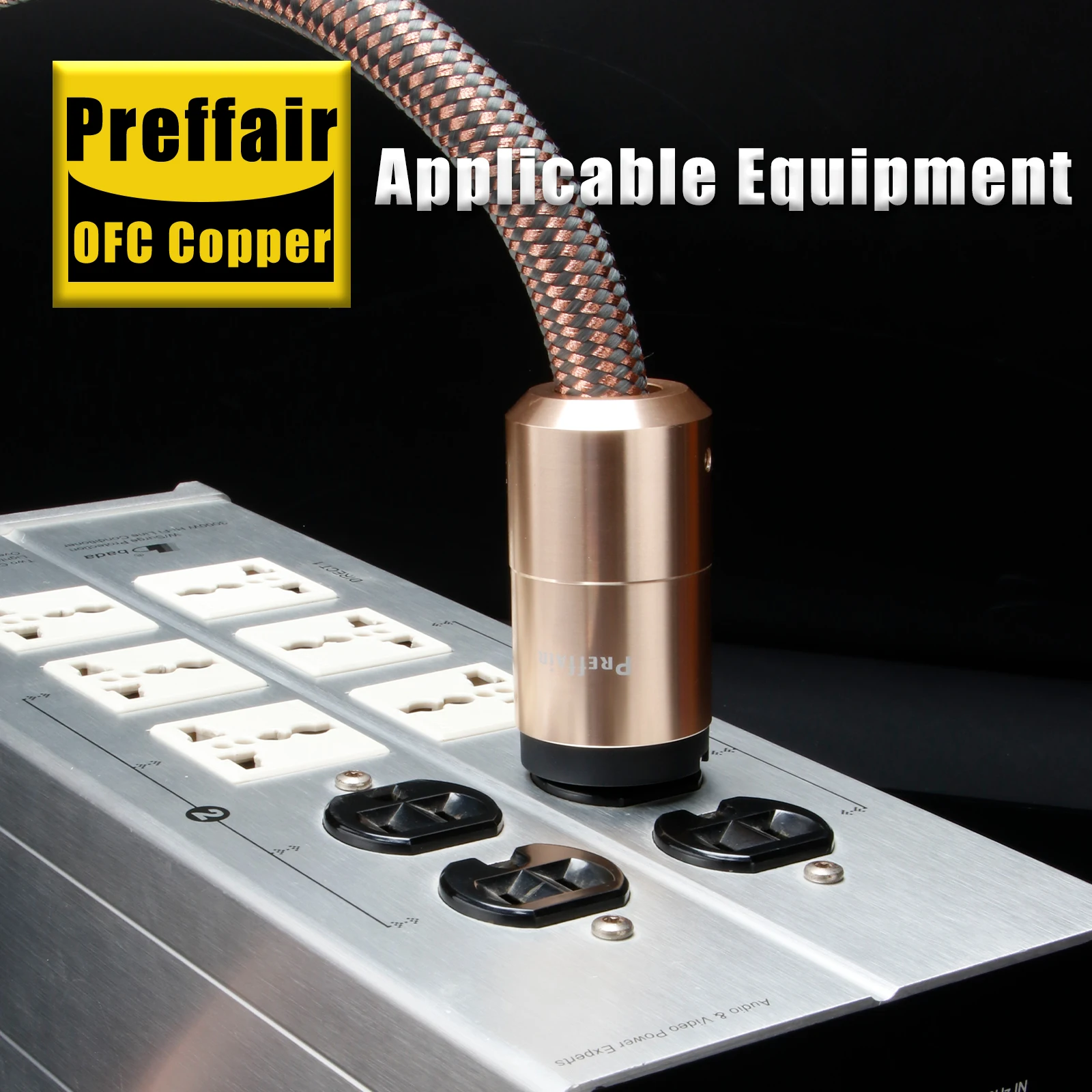 Preffair D510 US/European Netzkabel Audiokabel Player Lautsprecher Netzkabel für CD-Verstärker – Detail 3