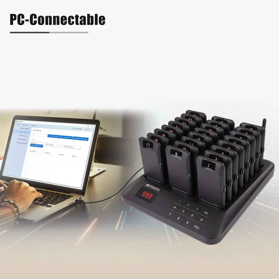 Retekess TD157P مطعم النداء نظام الاتصال اللاسلكي 24 كوستر الجرس جرس استقبال 800 متر المسافات لشاحنة الغذاء مقهى بار