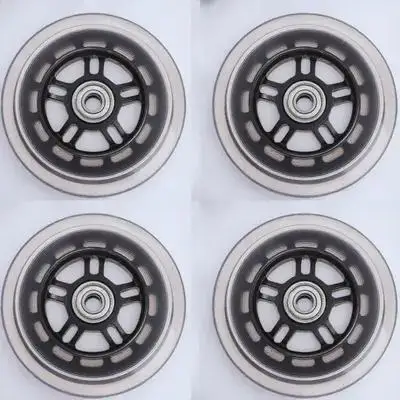 4 قطعة 100 مللي متر مرونة عالية بولي PU عجلات سكوتر مثاليا متعددة الوظائف استبدال حقيبة تروللي بعجلات عجلة سكوتر PU #1